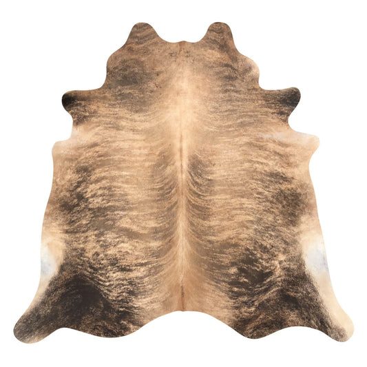 Natural Brazilian Cowhide Rug -  Caramel, Taupe & Espresso