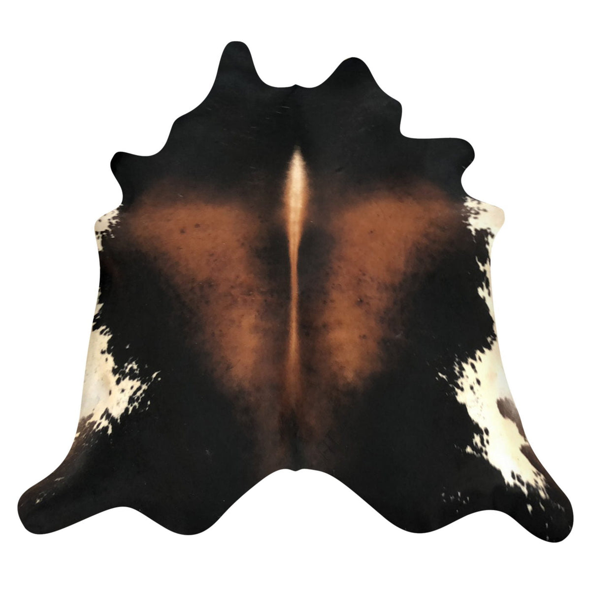 Natural Brazilian Cowhide Rug -  Espresso, Mocha & Ivory