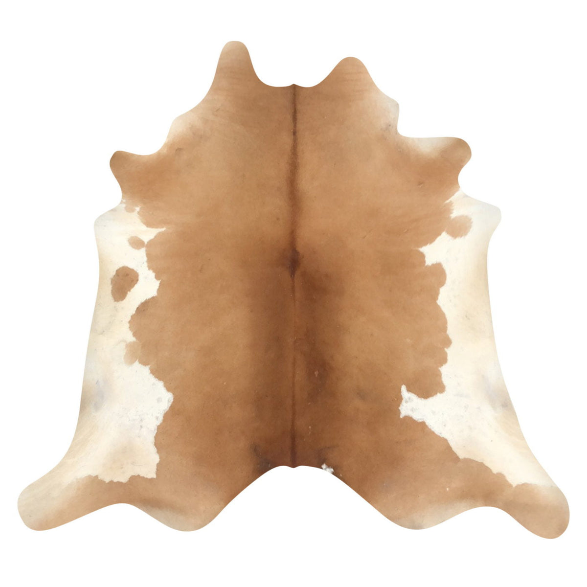 Natural Brazilian Cowhide Rug -  Caramel & Ivory