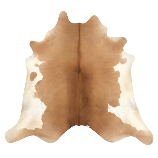 Natural Brazilian Cowhide Rug -  Caramel & Ivory