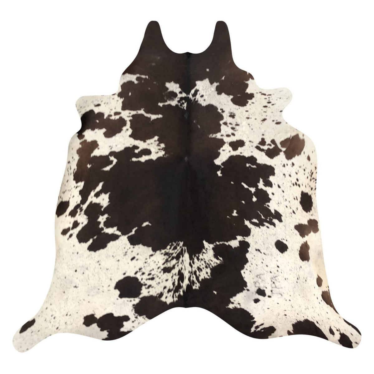 Natural Brazilian Cowhide Rug -  Espresso & Ivory