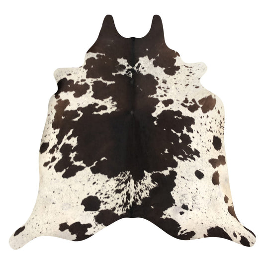 Natural Brazilian Cowhide Rug -  Espresso & Ivory