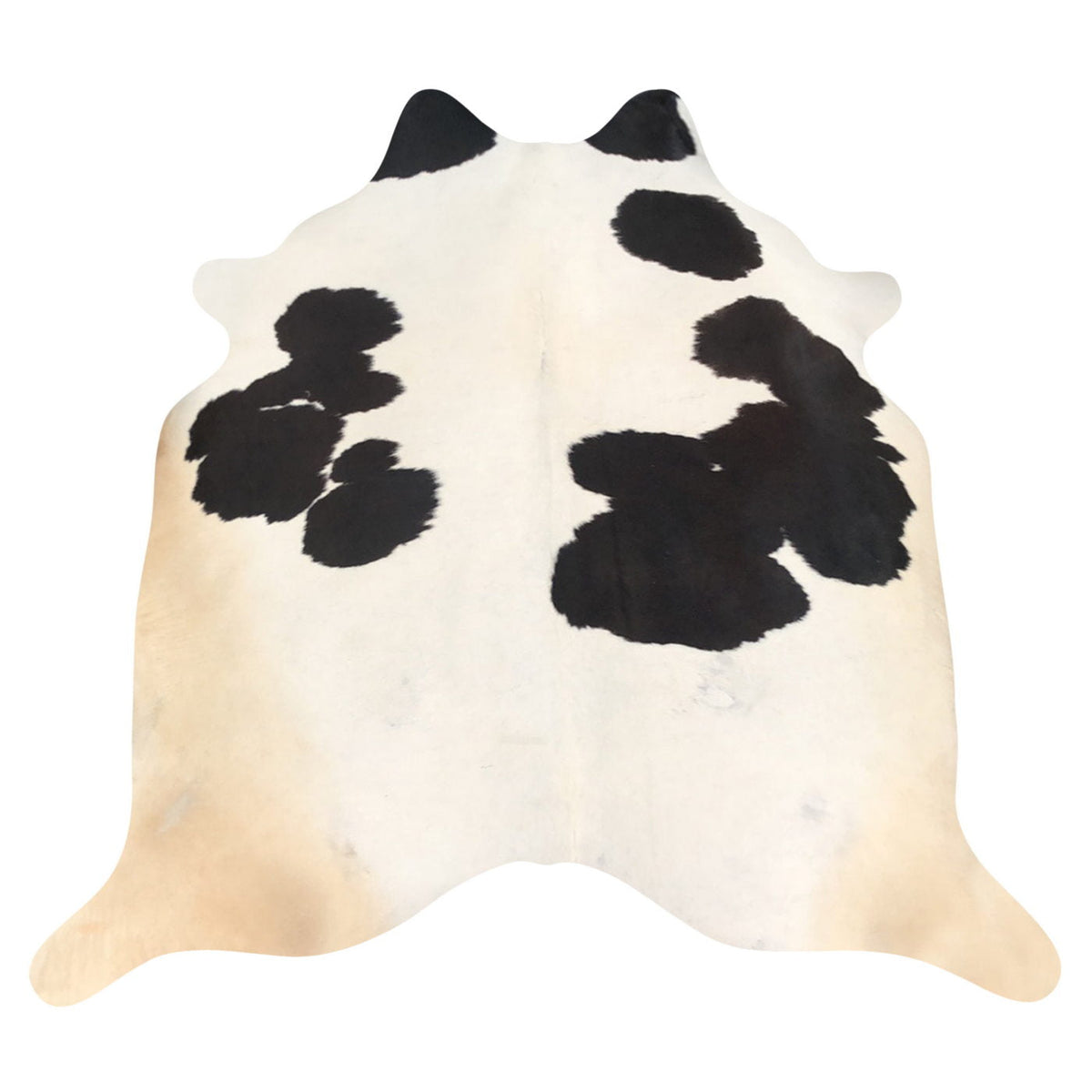Natural Brazilian Cowhide Rug -  Ivory, Espresso & Beige