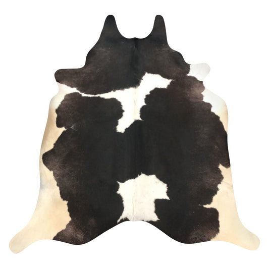 Natural Brazilian Cowhide Rug -  Espresso, Beige & Ivory