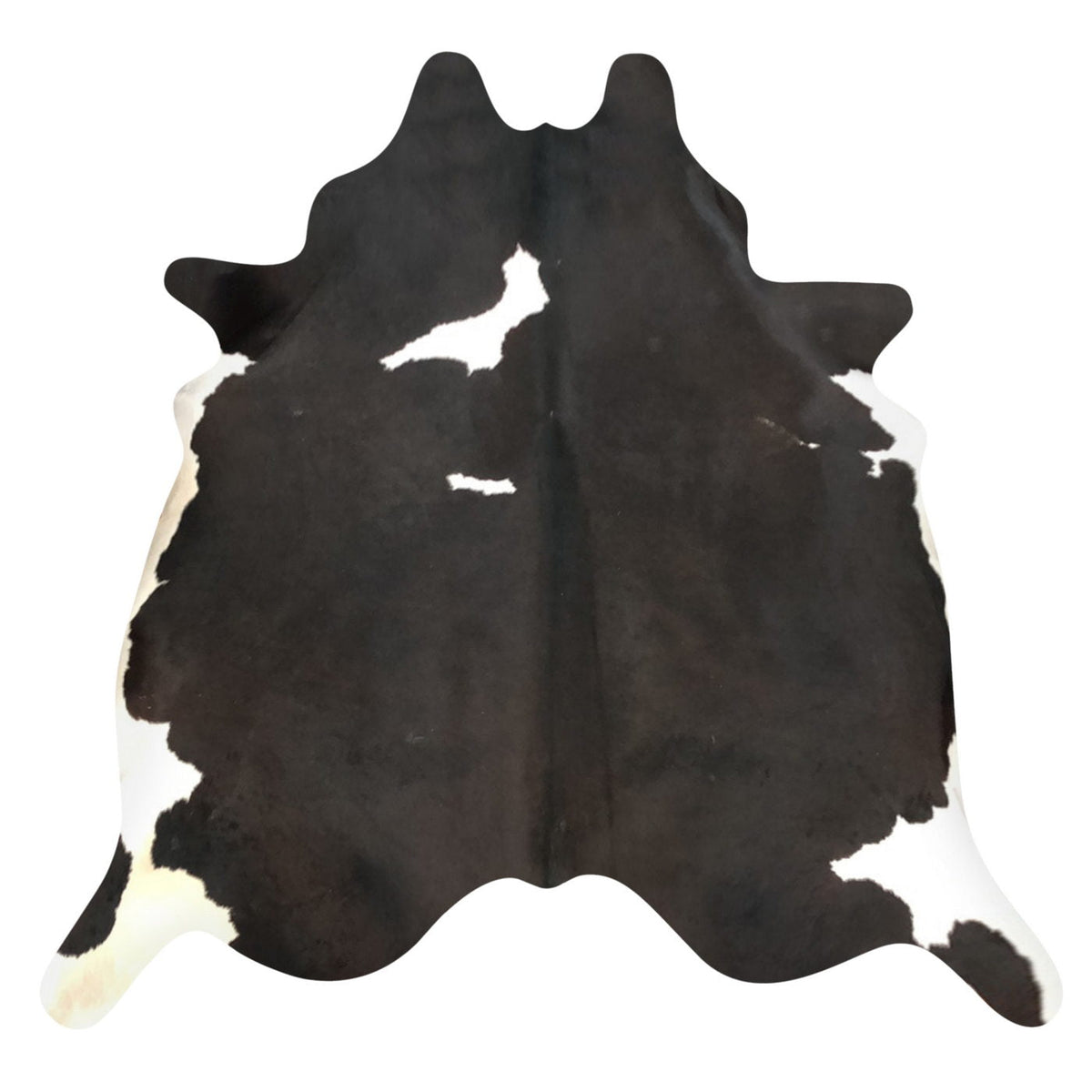 Natural Brazilian Cowhide Rug -  Espresso & Ivory