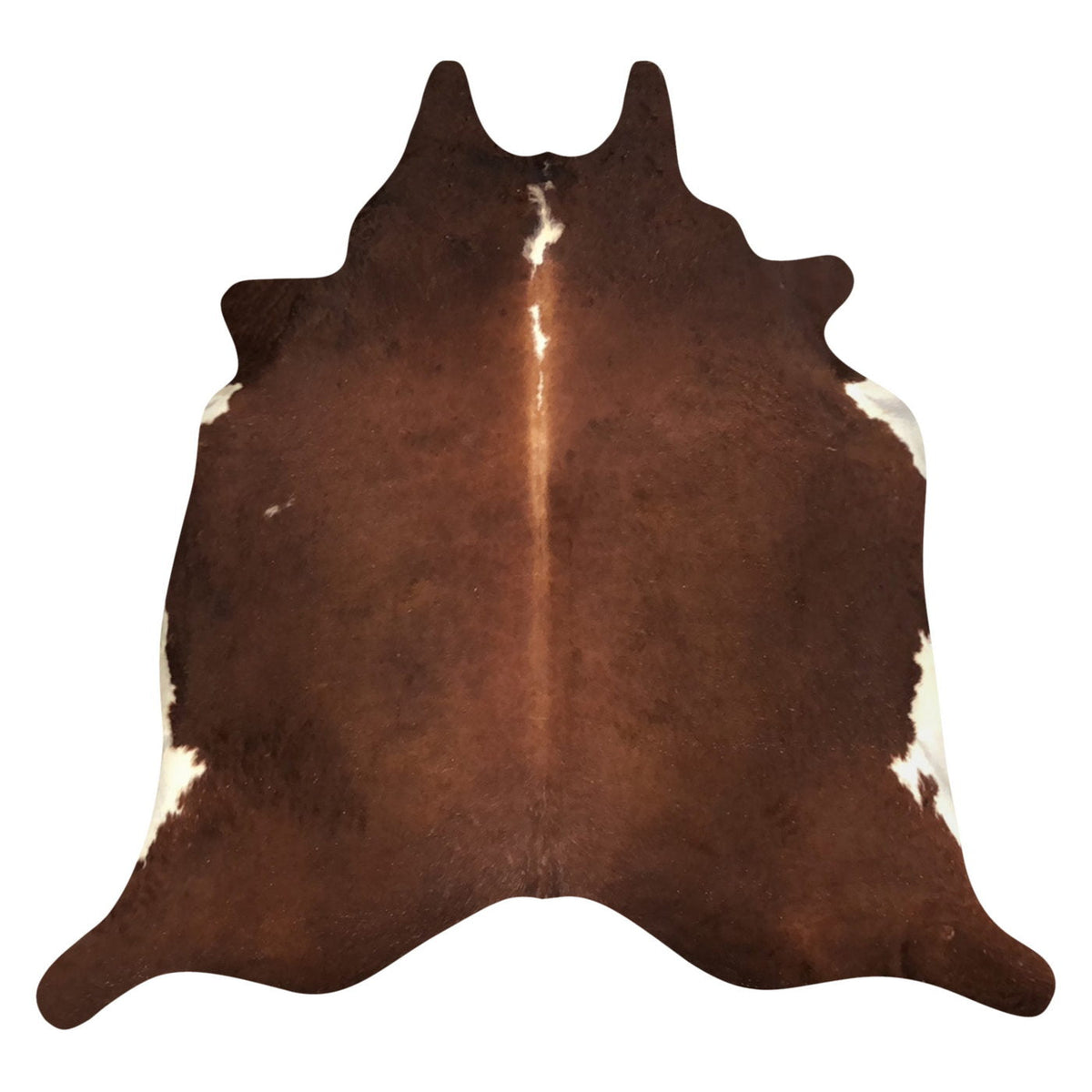 Natural Brazilian Cowhide Rug -  Mocha & Ivory