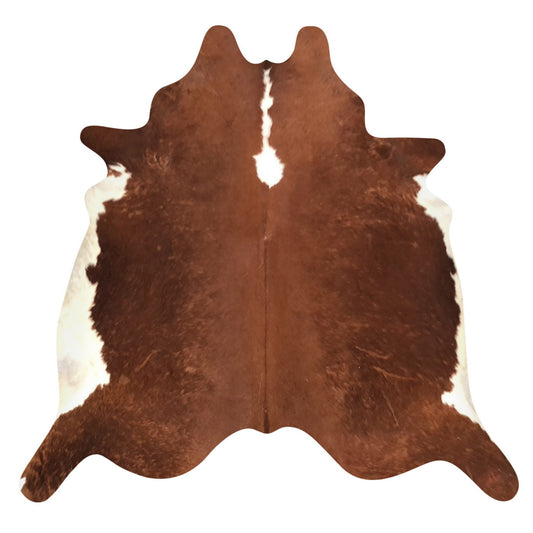 Natural Brazilian Cowhide Rug -  Mocha & Ivory