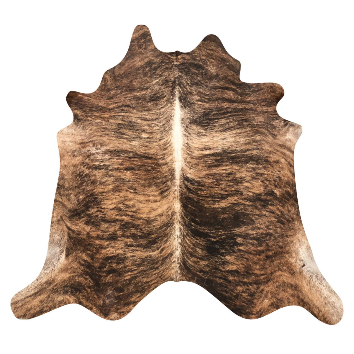 Natural Brazilian Cowhide Rug -  Caramel, Espresso & Ivory