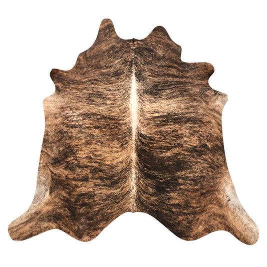 Natural Brazilian Cowhide Rug -  Caramel, Espresso & Ivory
