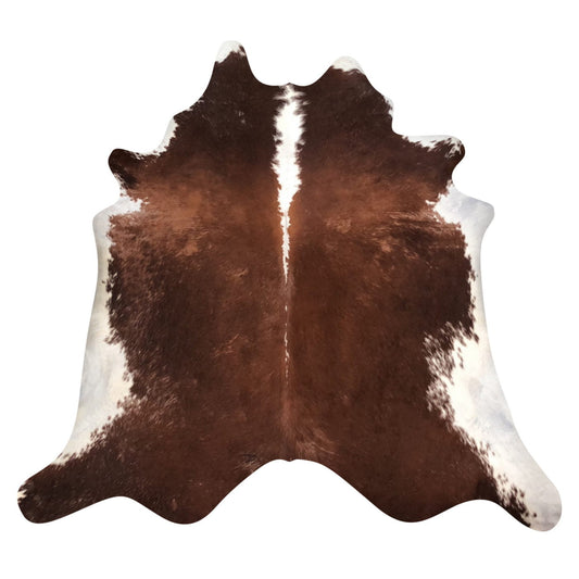 Natural Brazilian Cowhide Rug -  Chocolate & Ivory