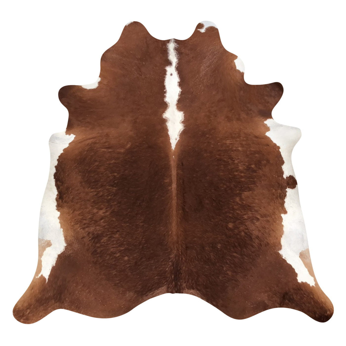 Natural Brazilian Cowhide Rug -  Mocha & Ivory