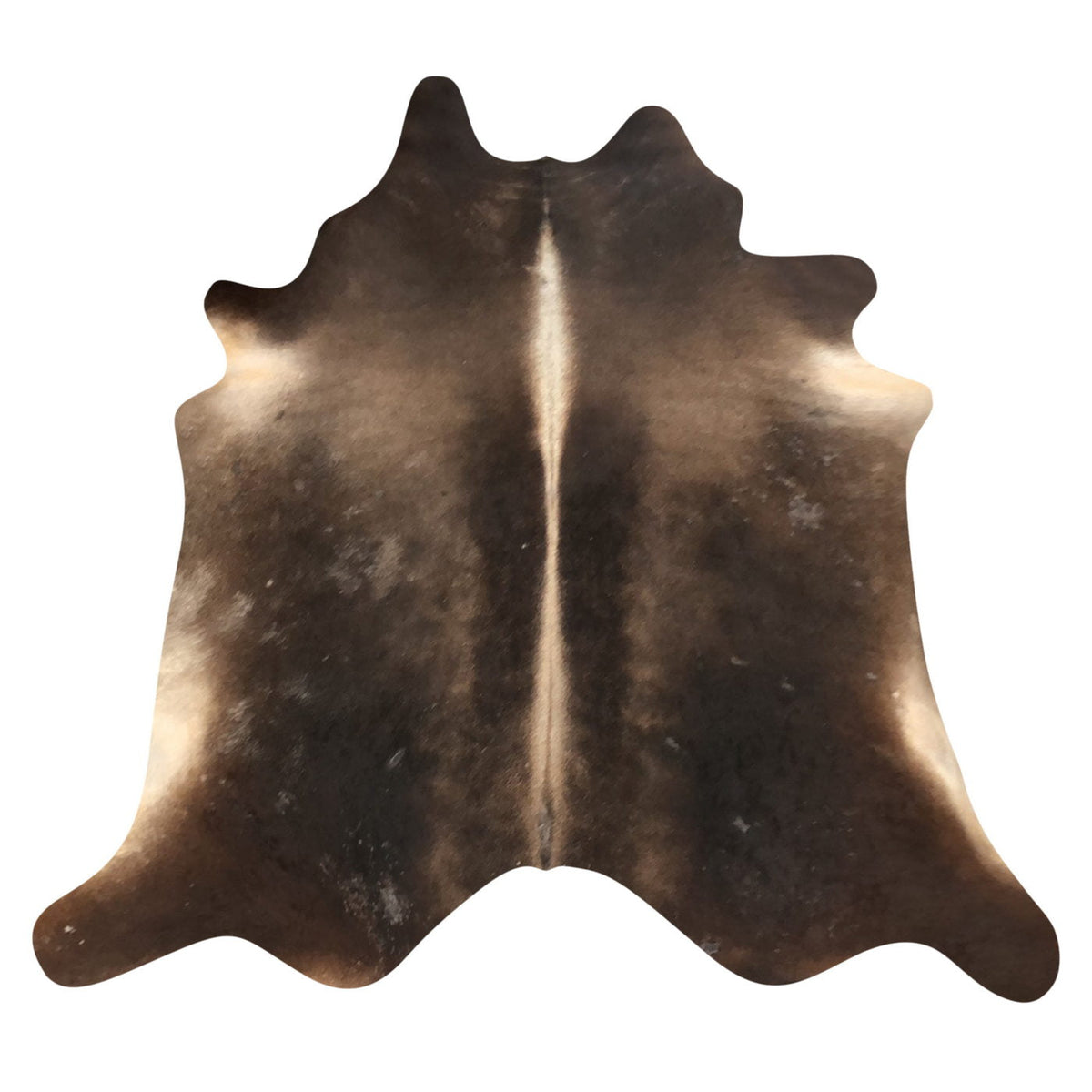 Natural Brazilian Cowhide Rug -  Chocolate, Beige & Ivory