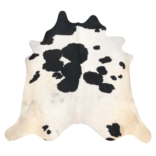 Natural Brazilian Cowhide Rug -  Ivory & Espresso