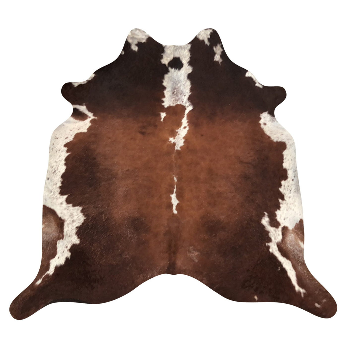 Natural Brazilian Cowhide Rug -  Mocha, Chocolate & Ivory