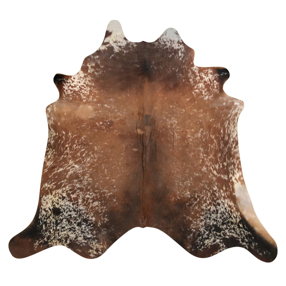 Natural Brazilian Cowhide Rug -  Mocha, Espresso & Ivory