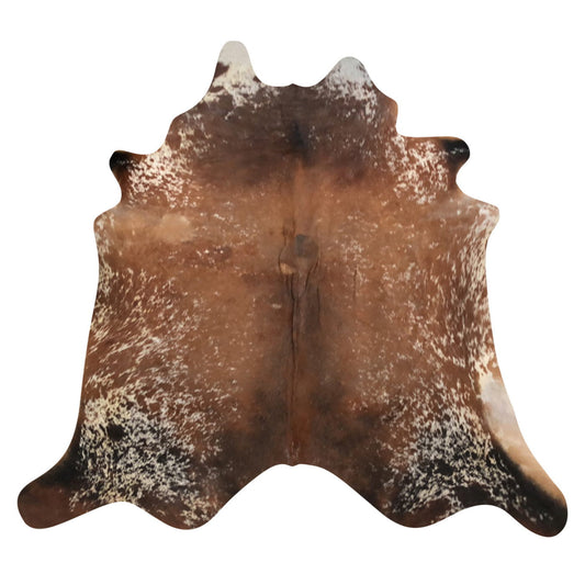 Natural Brazilian Cowhide Rug -  Mocha, Espresso & Ivory