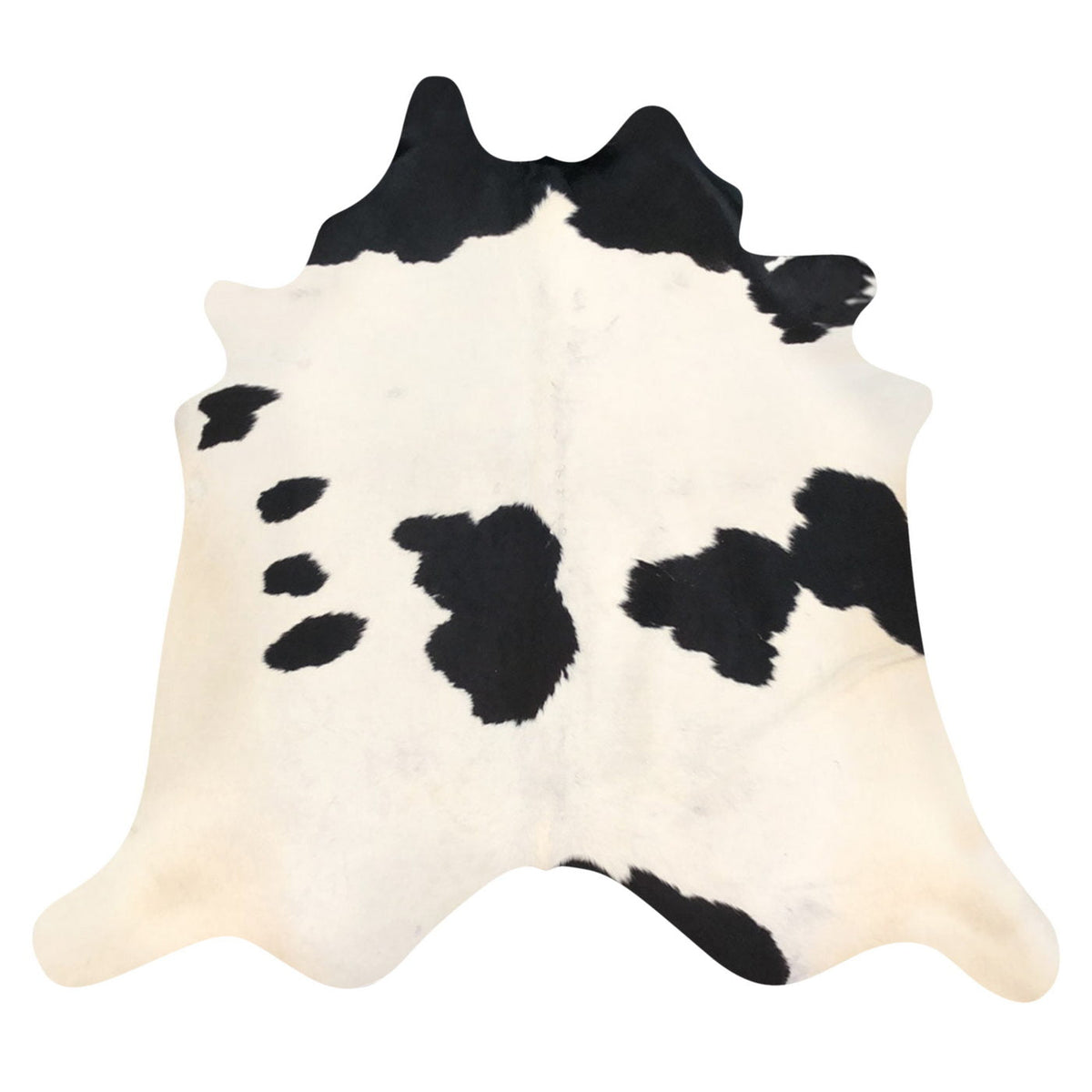Natural Brazilian Cowhide Rug -  Ivory & Espresso
