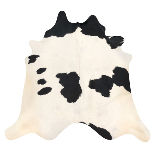 Natural Brazilian Cowhide Rug -  Ivory & Espresso