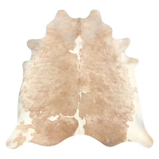 Natural Brazilian Cowhide Rug -  Caramel & Ivory