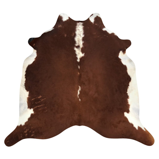 Natural Brazilian Cowhide Rug -  Mocha & Ivory