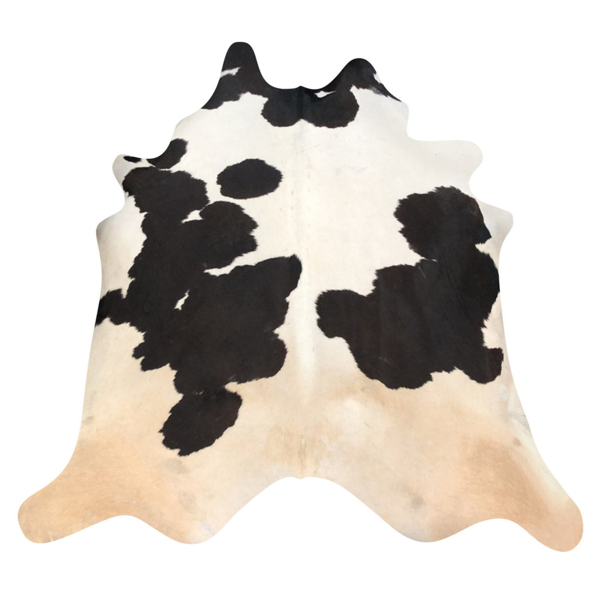 Natural Brazilian Cowhide Rug -  Espresso, Beige & Ivory