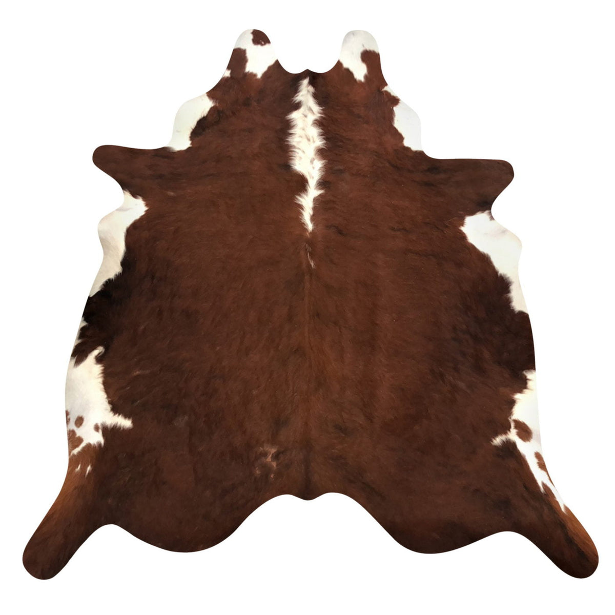 Natural Brazilian Cowhide Rug -  Mocha & Ivory