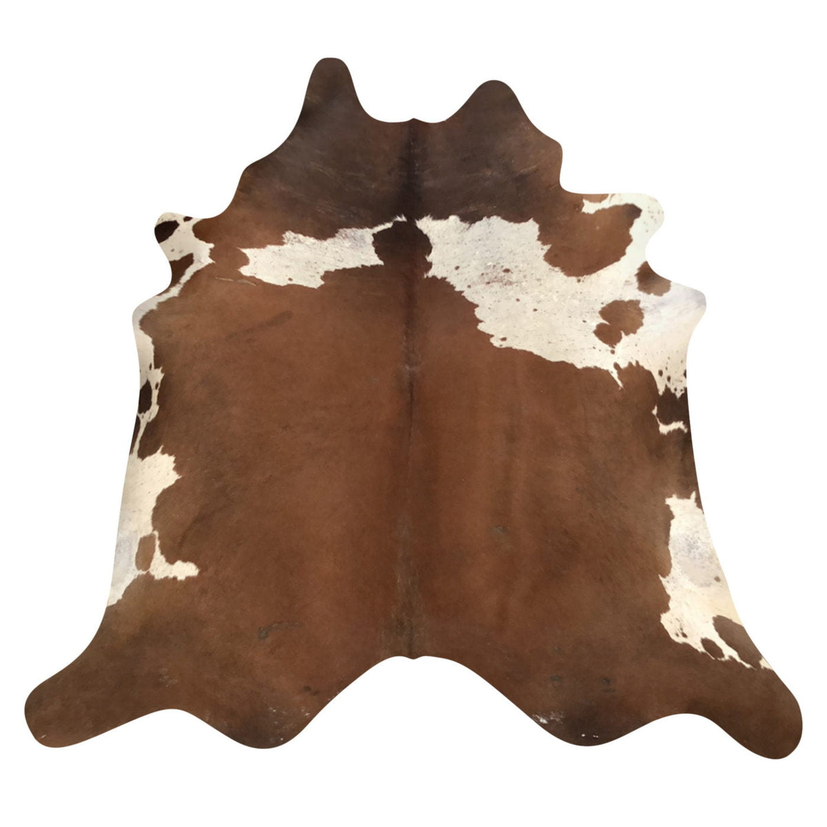 Natural Brazilian Cowhide Rug -  Mocha & Ivory