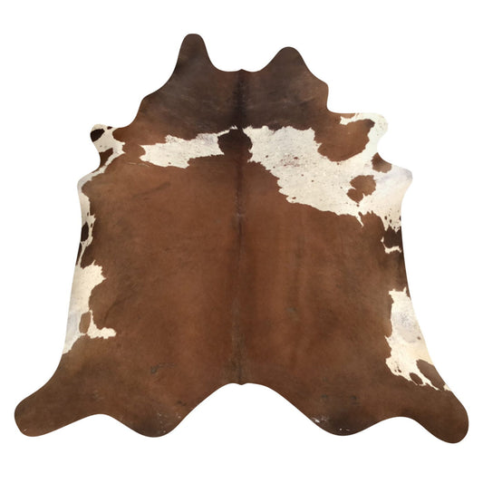 Natural Brazilian Cowhide Rug -  Mocha & Ivory
