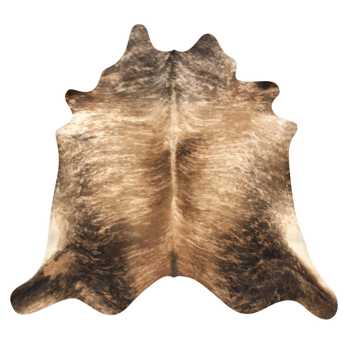 Natural Brazilian Cowhide Rug -  Caramel, Espresso & Ivory