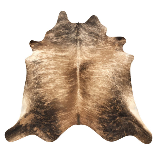 Natural Brazilian Cowhide Rug -  Caramel, Espresso & Ivory