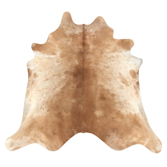Natural Brazilian Cowhide Rug -  Caramel & Ivory