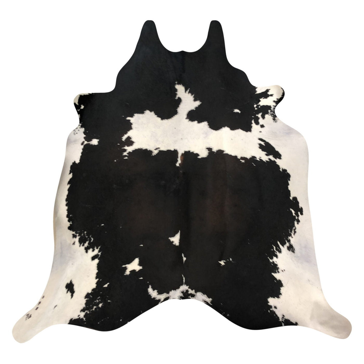 Natural Brazilian Cowhide Rug -  Espresso & Ivory
