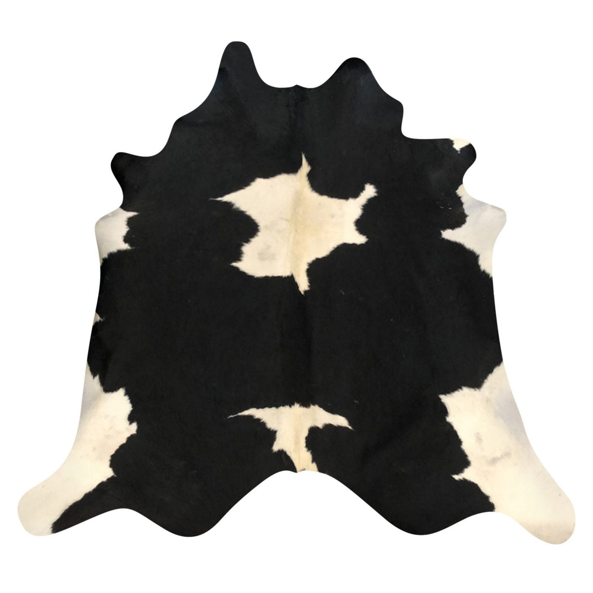 Natural Brazilian Cowhide Rug -  Espresso & Ivory