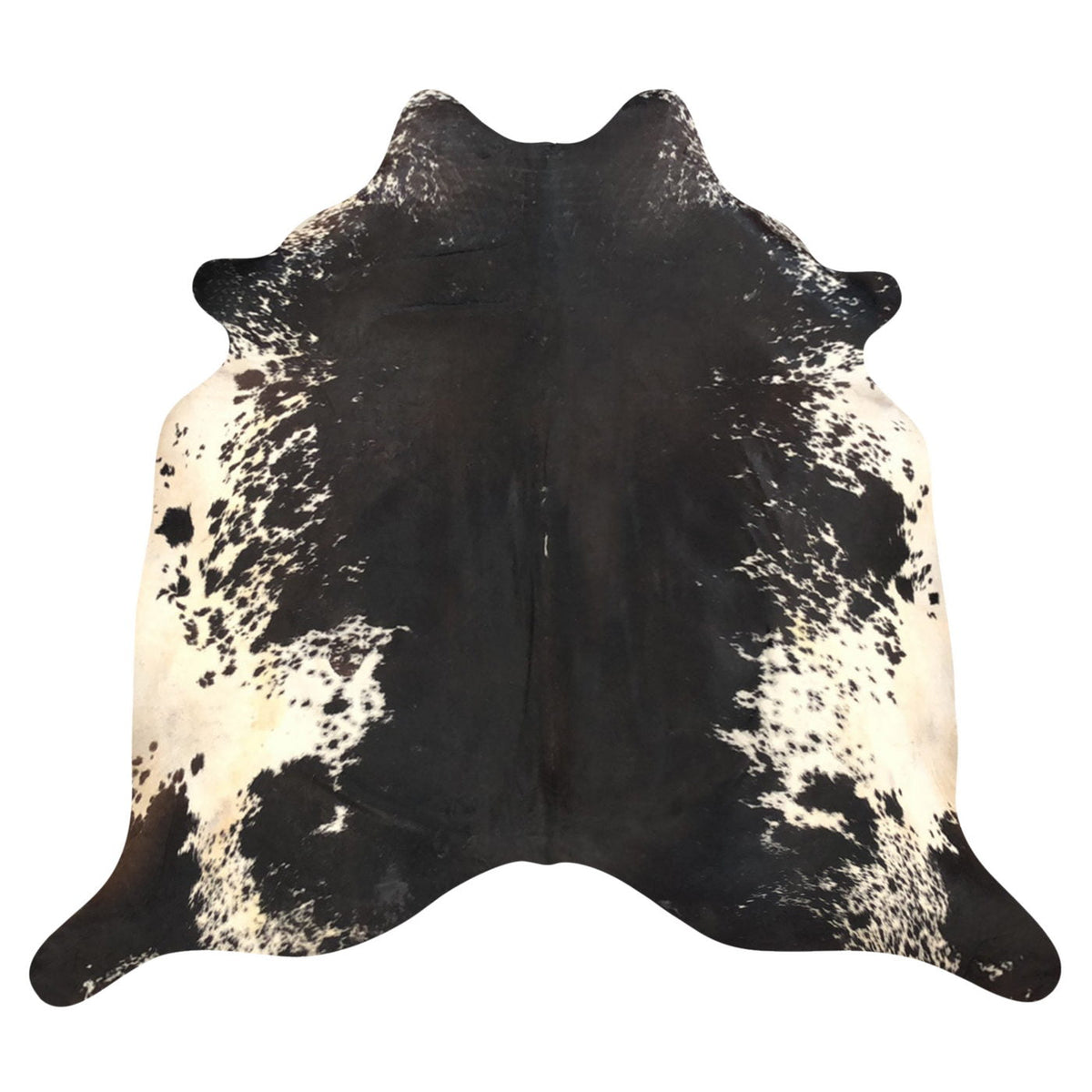 Natural Brazilian Cowhide Rug -  Espresso & Ivory