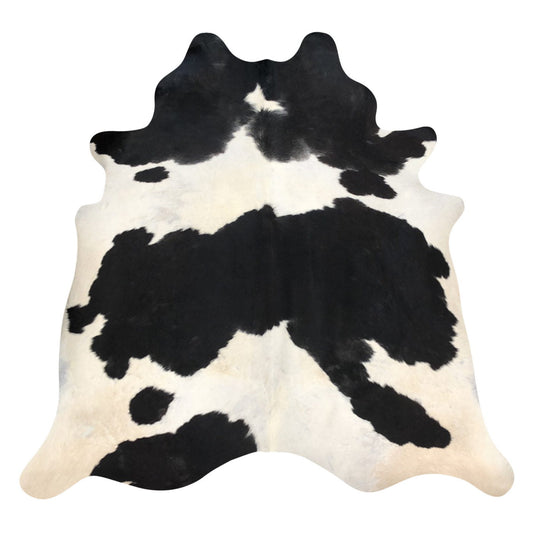 Natural Brazilian Cowhide Rug -  Espresso & Ivory