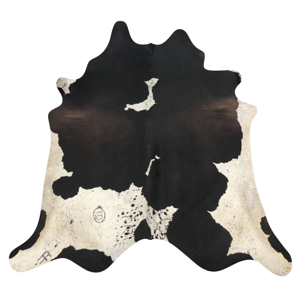 Natural Brazilian Cowhide Rug -  Espresso & Ivory