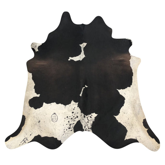 Natural Brazilian Cowhide Rug -  Espresso & Ivory