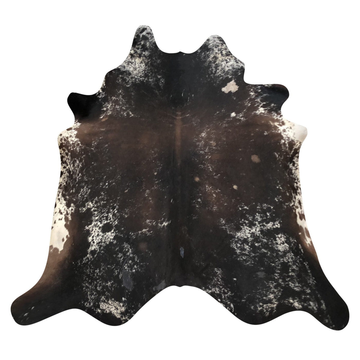 Natural Brazilian Cowhide Rug -  Espresso, Chocolate & Ivory