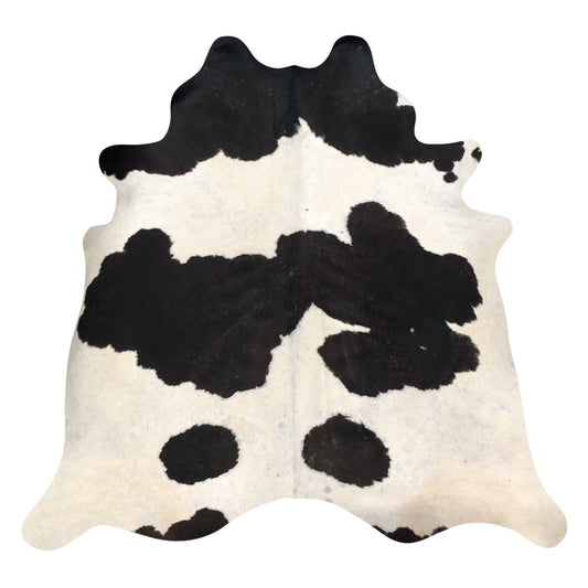 Natural Brazilian Cowhide Rug -  Espresso & Ivory