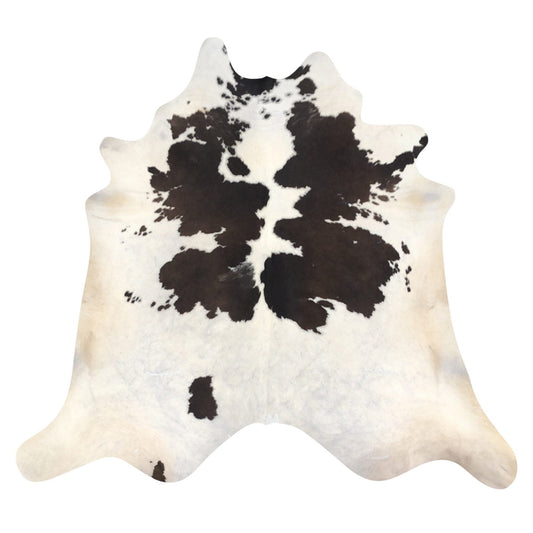Natural Brazilian Cowhide Rug -  Espresso & Ivory