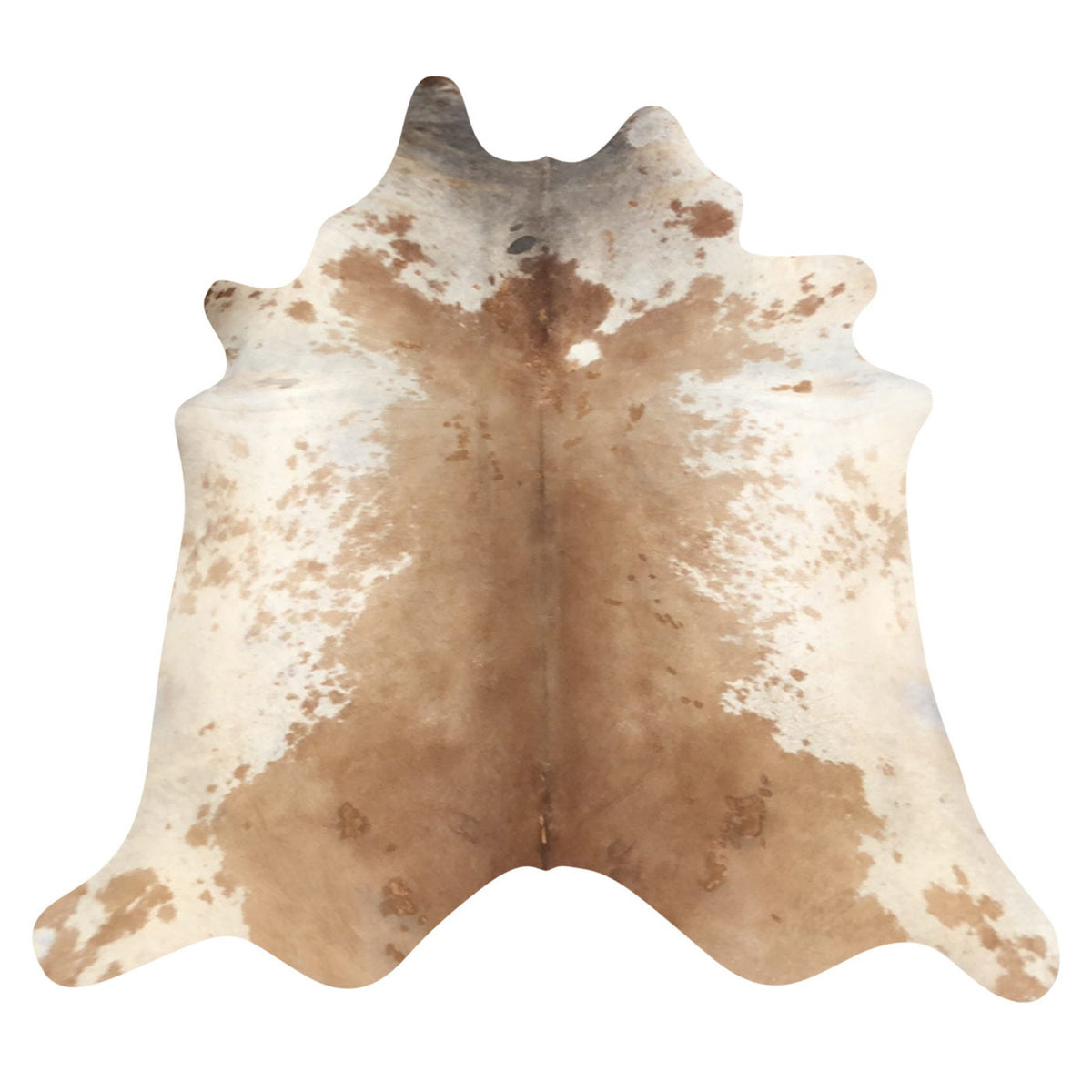 Natural Brazilian Cowhide Rug -  Caramel & Ivory
