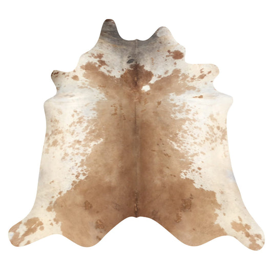 Natural Brazilian Cowhide Rug -  Caramel & Ivory