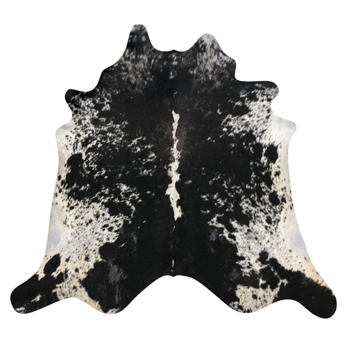 Natural Brazilian Cowhide Rug -  Espresso & Ivory
