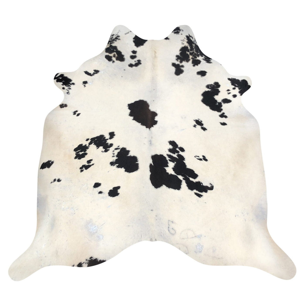 Natural Brazilian Cowhide Rug -  Ivory & Espresso