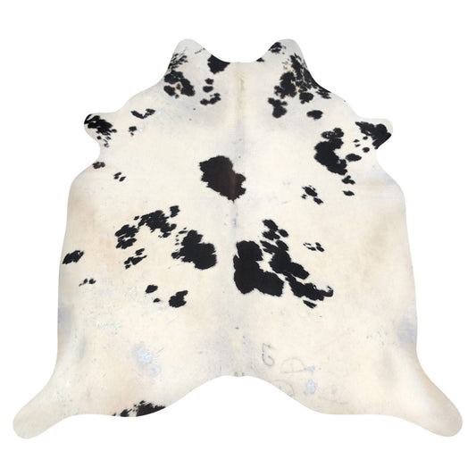 Natural Brazilian Cowhide Rug -  Ivory & Espresso