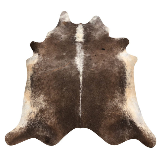 Natural Brazilian Cowhide Rug -  Chocolate, Beige & Ivory