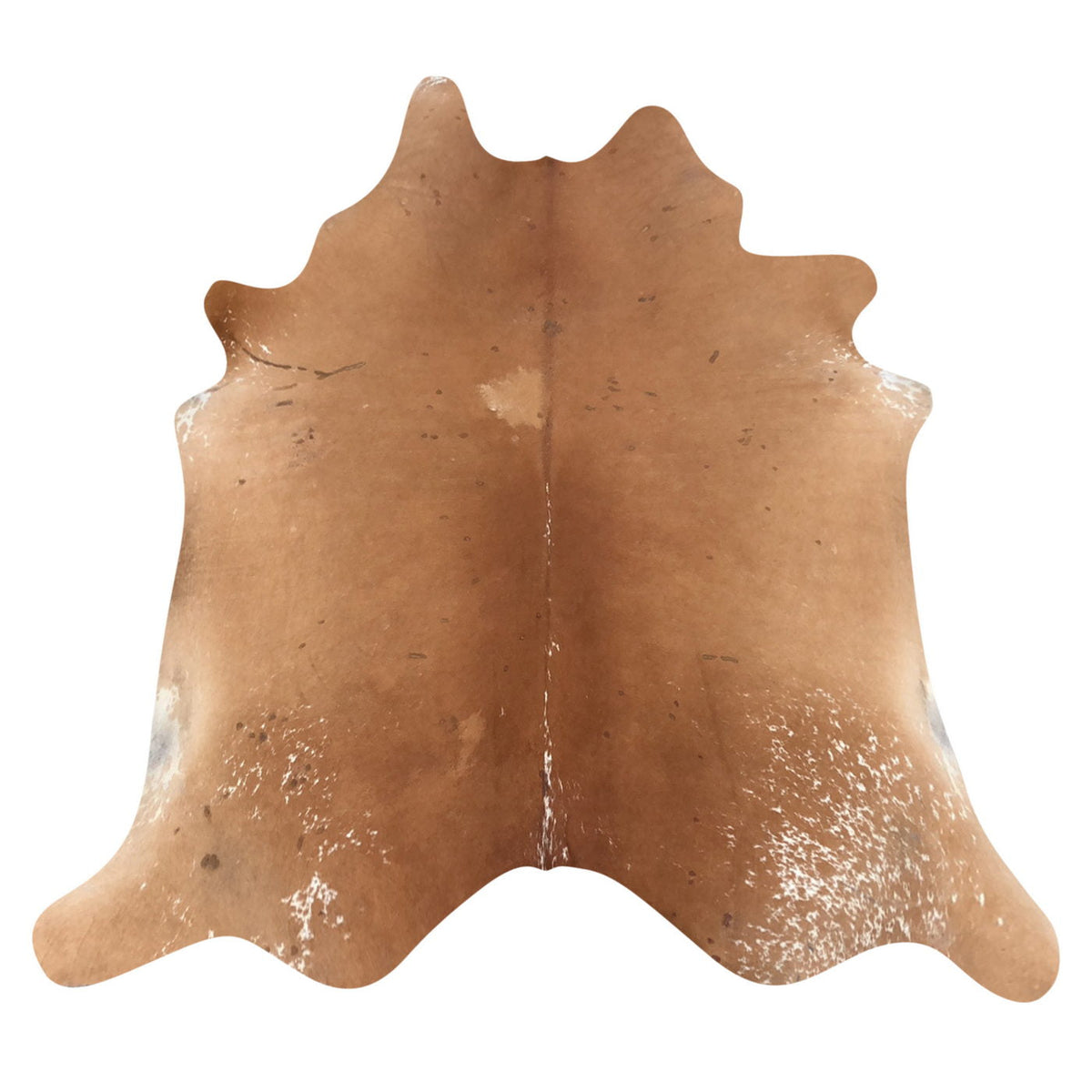 Natural Brazilian Cowhide Rug -  Caramel & Ivory
