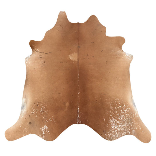Natural Brazilian Cowhide Rug -  Caramel & Ivory