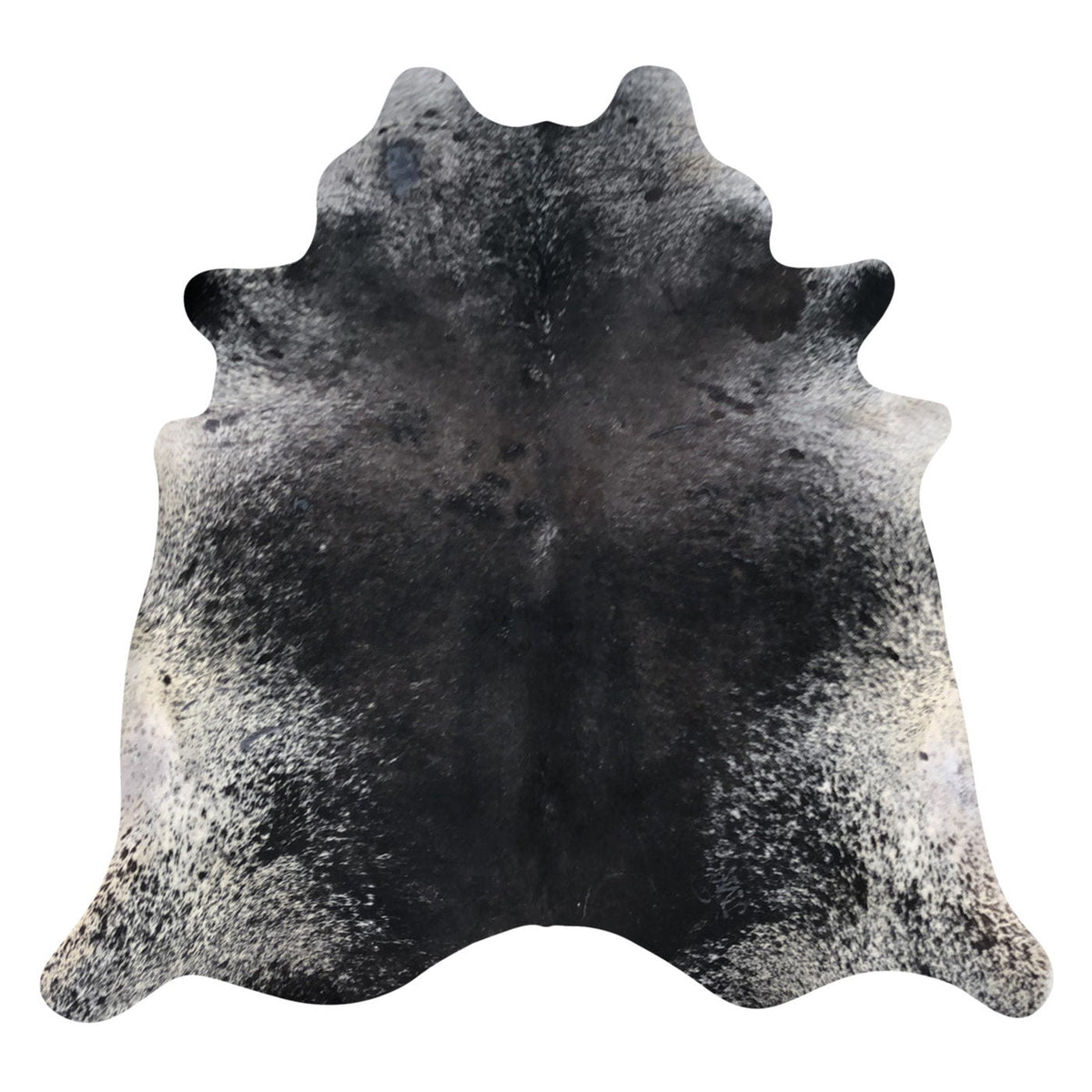 Natural Brazilian Cowhide Rug -  Espresso & Ivory