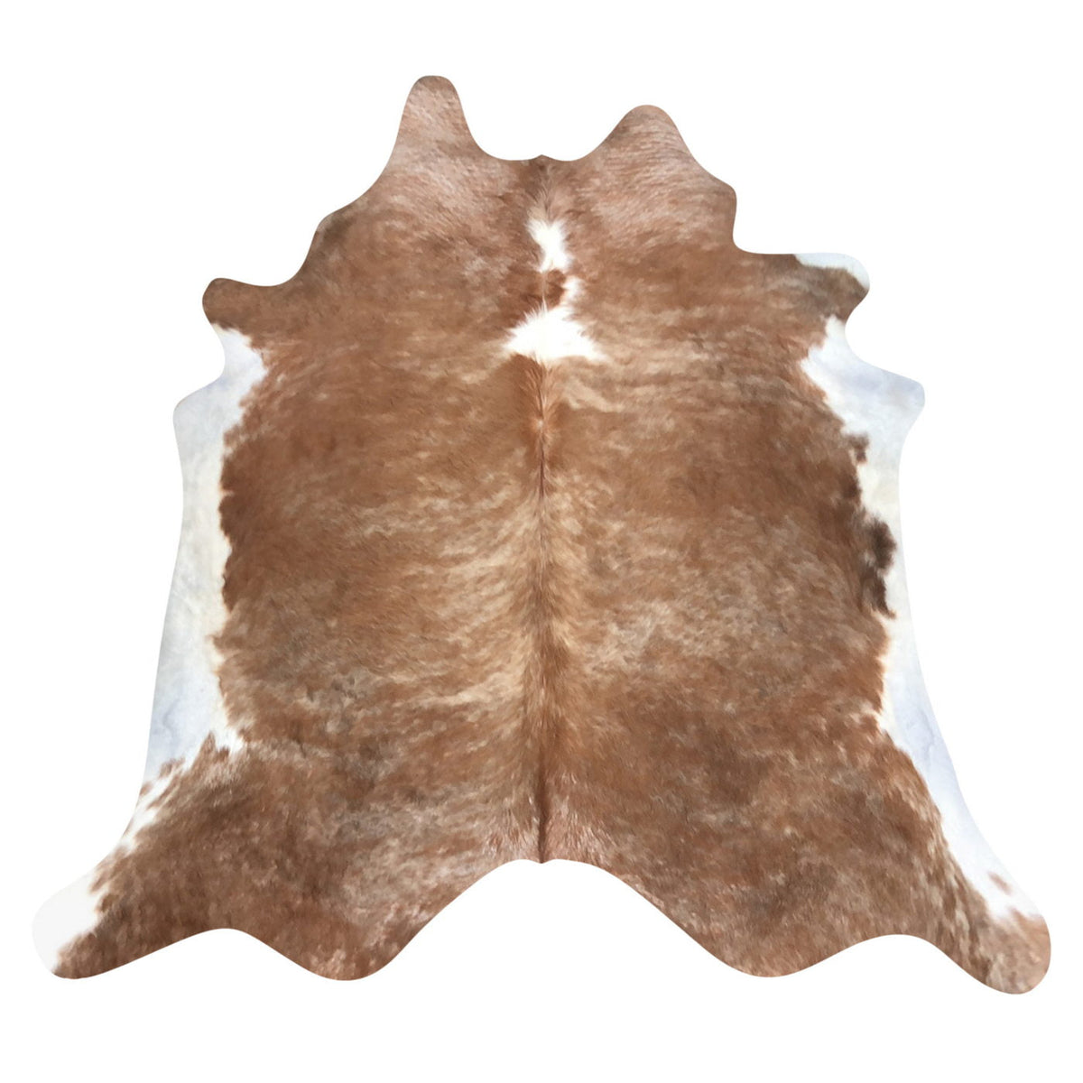 Natural Brazilian Cowhide Rug -  Mocha & Ivory
